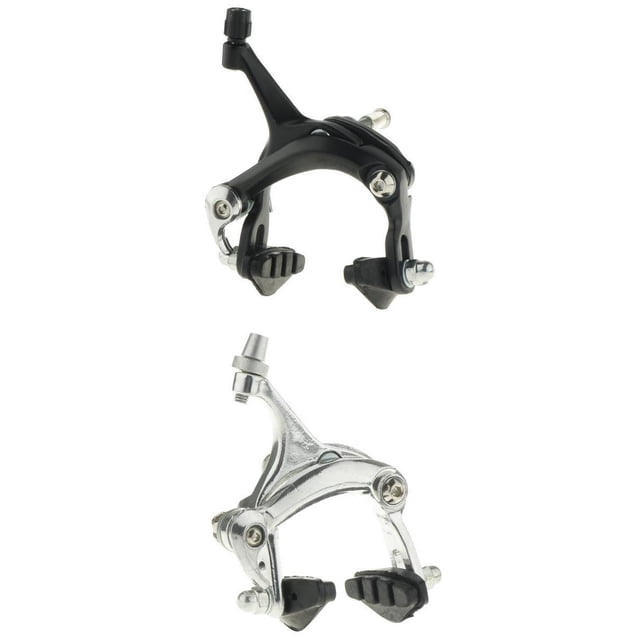 Paquete de 2 Bicicletas de Carretera Zulema Freno de Pinza de Aleación de Metal Ajustable 44-60 Mm Negro + Plata