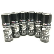 Duplicolor CWRC840 - 6 Pack Custom Wrap Removable Paint Gloss Midnight Black - 11 oz