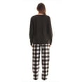 thumbnail image 3 of Just Love Ultra-Soft Womens Pajama Pant Set with Nightgown & Matching Socks  Luxurious Sleepwear (Buffalo Plaid White Black, Small), 3 of 3