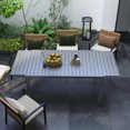 thumbnail image 3 of Resenkos Patio&nbsp;Dining&nbsp;Tables,Patio Tables,Aluminum Outdoor Dining Table for 6-8 People, Charcoal Gray, 3 of 11