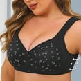 thumbnail image 3 of Generic Plus Size Front Clasp Bra for Older Women,Daisy Bras Sports Bras,Cotton Underwear Without Underwire, 3 of 3
