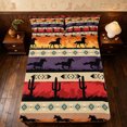 thumbnail image 5 of meiyoeat Retro Aztec Geometric Bed Sheets,Rustic Southwestern Cowboy Full Size Sheets For Boys,4-Piece1 Flat Sheet, 1 Fitted Sheet and 2 Pillowcases, 5 of 6