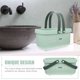 thumbnail image 5 of unbranded Cesta Para Con Asa Verde Ventilado Para Almacenamiento De Cosméticos Y Artículos, 5 of 6