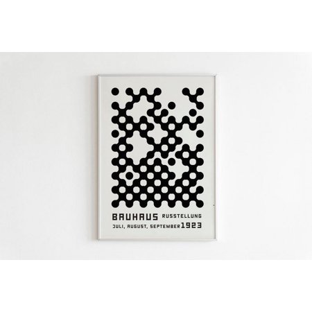 Poster Bauhaus 1919 Geometric Circles Art Print | Bauhaus Ausstellung Weimar 1923, Bauhaus Print, Bauhaus Poster , Mid Century Geometric Print-UNFRAMED