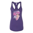 thumbnail image 2 of Wild Bobby Shore Surfer Betty Boop Betty Boop Ladies Racerback Tank Top, Purple Rush, Large, 2 of 5