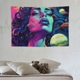 thumbnail image 3 of COMIO &nbsp;Hippie Tapestry,outer space planet psychedelic aesthetics Pink cool girl Tapestries, Dorm Decor, Psychedelic Tapestry Wall Hanging&nbsp;Decorative Poster, 3 of 7