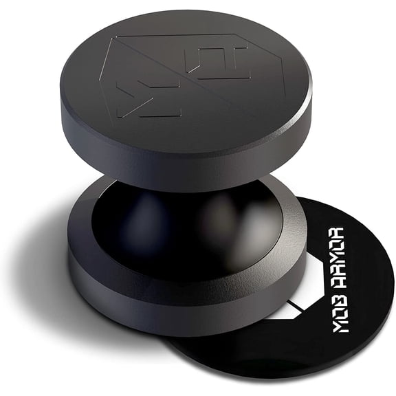 Mob Armor MobNetic Go Magnetic Phone Car Holder with Metal Plate - Strong Magnetic Base, Aircraft Grade Aluminum, Car Dashboard & Metal Surface Mount, Compatible with iPhone and Android Smartphones