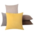 thumbnail image 4 of Delara Velvet Decorative Throw Pillow Cover, 20x20 inch, Pack of 1, Soft Breathable Cushion Cover with Hidden Zipper, Cocoa brown, 4 of 4