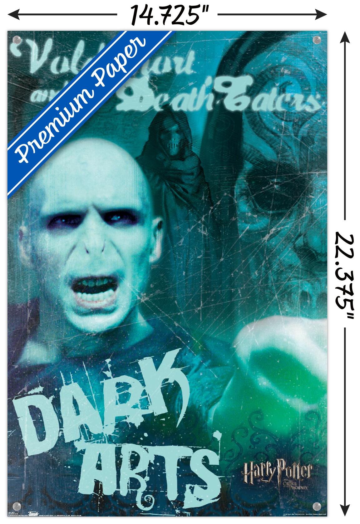 Harry Potter and the Order of the Phoenix - Dark Arts Wall Poster with Push Pins, 14.725" x 22.375"