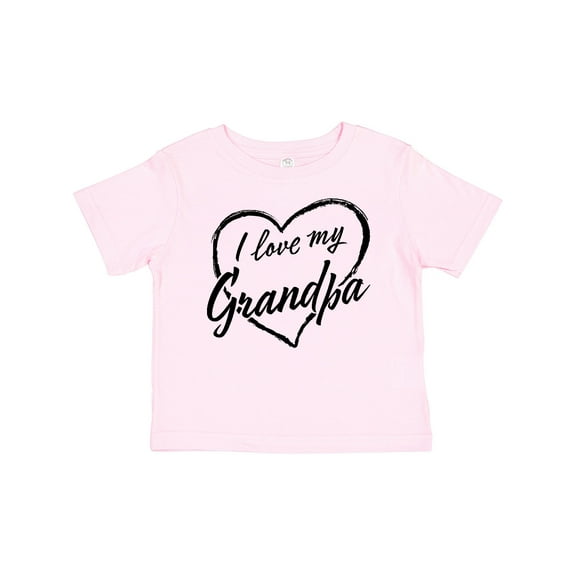 Inktastic I Love My Grandpa in Black Chalk Heart Boys or Girls Baby T-Shirt