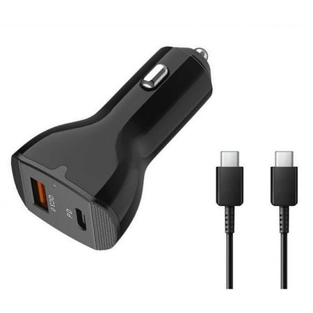 USB C Truck Car Charger UrbanX 63W Fast USB Car Charger PD3.0 & QC4.0 Dual Port Car Adapter with LED Display and 100W USB C Cable for Xiaomi Mi 5c