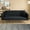 Black, variant on 71 Inch Convertible Love Seat Sofa, Velvet, Suitable for Small Living Room, Bedroom, Office (Black)