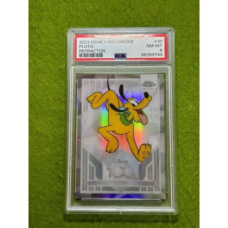 PLUTO of MICKEY MOUSE Disney 100 REFRACTOR POP 1/1 PSA 8 Card 2023