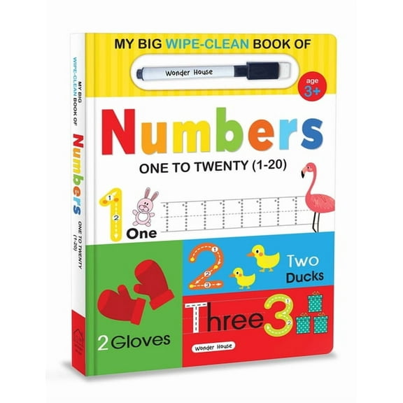 My Big Wipe and Clean Book of Numbers for Kids: 1 to 20, (Board Book)