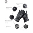 thumbnail image 5 of Luxtrada Leather Gloves for Mens Full-Hand Touchscreen Cold Weather Gloves Motorcycle Gloves Black, 5 of 8