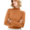 thumbnail image 5 of Womens Turtleneck Long Sleeve Sweater Tops Casual Soft Knit Fit Lightweight Basic Pullover 2025 Fall Work Outfits, 5 of 5