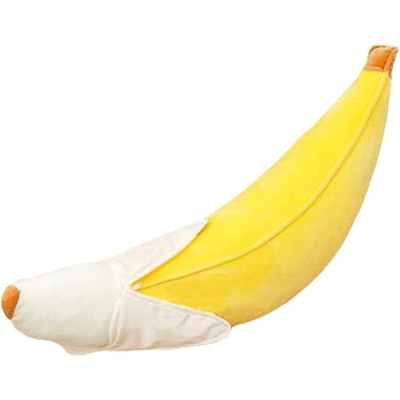 STONCEL Soft Peeled Banana Plush Stuffed 19.6” 50cm Cute Novelty Pillow Bolster Cushion Doll Birthday Gift