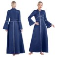 thumbnail image 1 of TiaoBug Robe de Clergé pour Femmes, Ministre, Printemps/automne, Manches Longues, Robe de Chorale, Bleu Marine, 4TG, 1 of 7