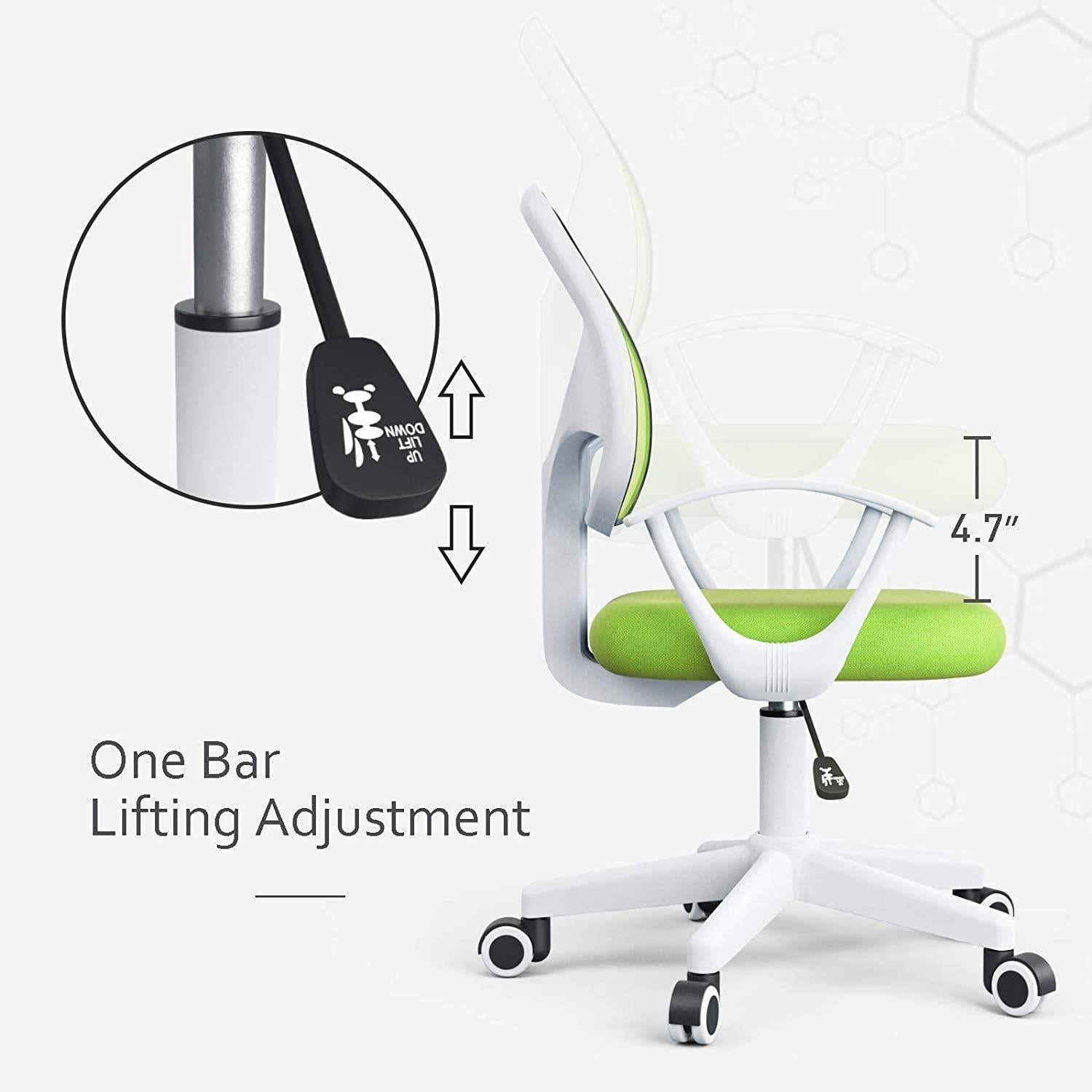 BaytoCare Kids Desk Chair Teens Computer Chair with Low Back Green