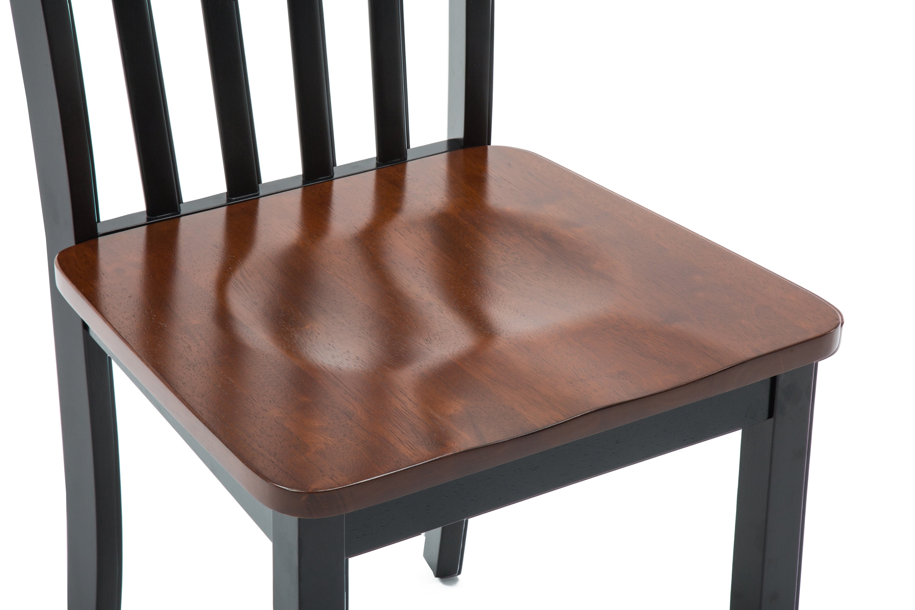 Boraam Bloomington High Back Wood Dining Chairs, Set of 2, Black/Cherry Finish
