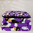 thumbnail image 5 of Manfei Rustic Camouflage Twin Comforter Sets, Mid Century Camo Bedding Set, Lavender, Black Reversible, 2pcs, 1 Comforter and 1 Pillowcase, 5 of 7