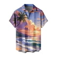thumbnail image 6 of Cllios Hawaiian Shirt for Men Funny Tropical Print Aloha Tops Loose Fit Lapel Collared Short Sleeve T-shirts Oversized Button Down Bowling Shirts with Pocket S-5XL, 6 of 6