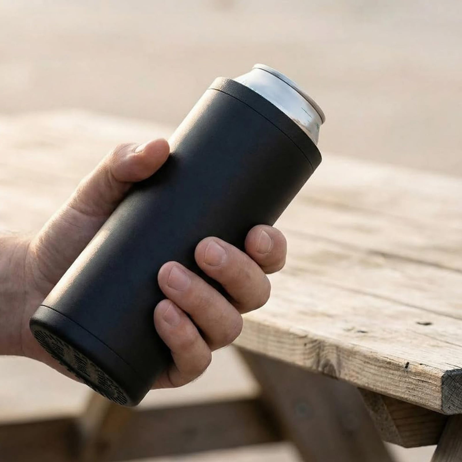1 Pcs Double Tactical Reload Can Holder-Ultra Chill System, Slim Can Cooler Easy to Hold for 12oz Beverage Cans beverage holder fits two Suitable for Beer and Soda (Red)