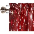 thumbnail image 5 of Christmas Curtain Valances for Kitchen Windows 54x18 Inch Xmas Tree Snowflake Red Rod Pocket Valance Window Treatments 1 Panel Short Curtains for Bedroom Bathroom Living Room Decor, 5 of 6