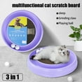 thumbnail image 4 of Interactive Cat Scratcher with Two Rotating Balls,Durable Scratch Pad for Indoor Play,Eco-Friendly Purple Sisal,2-in-1 Cat Toy, 4 of 6