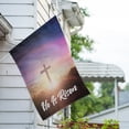thumbnail image 3 of America Forever He is Risen Easter Day House Flag 28 x 40 inch Double Sided Cross Religious Decorative Small Spring Holiday Seasonal Easter Day Flags for Outdoor Yard Lawn Decoration, 3 of 5