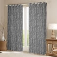 thumbnail image 2 of Feelyou Damask Curtains Pack of 2 (42x84 Each), Sliver Hippie Snake Curtains Blackout, 2 of 6