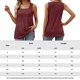 thumbnail image 3 of Camisetas Sin Mangas Chaleco básico para mujer, ajuste holgado, informal, ropa de calle, atuendo diario (rojo vino L) Cgtredaw Para estrenar, 3 of 7
