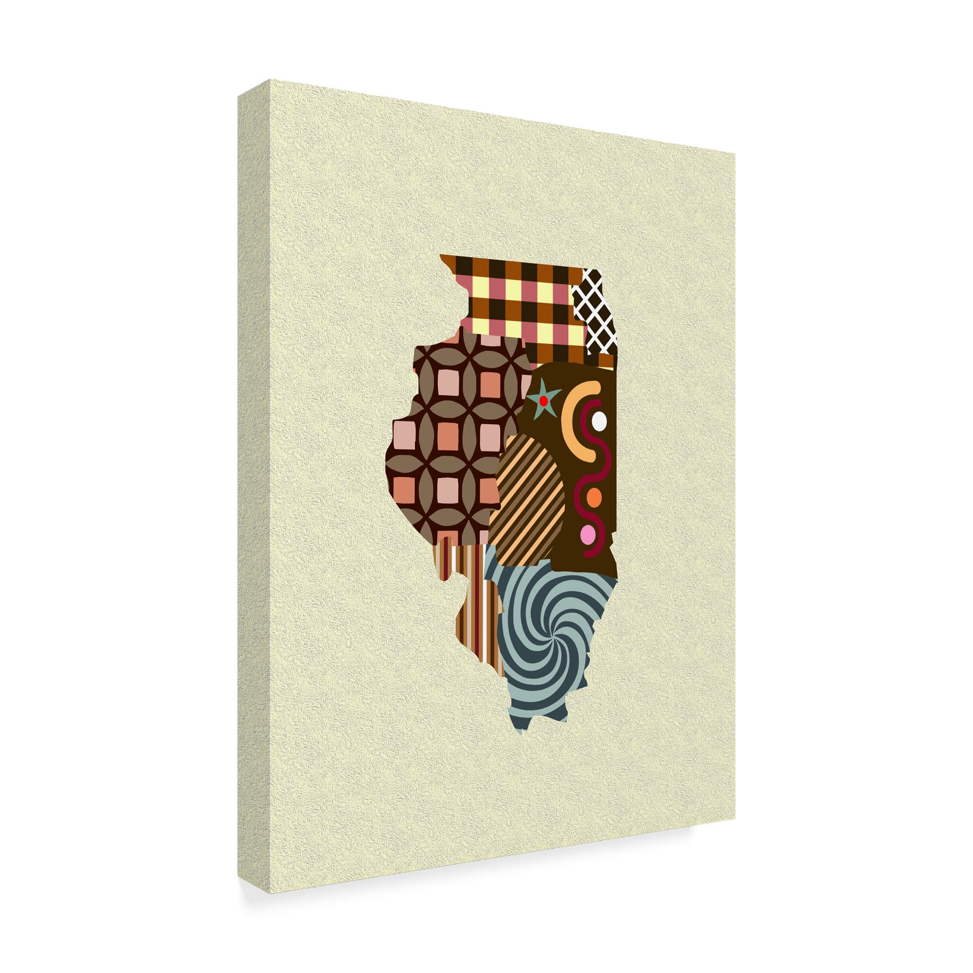Trademark Fine Art 'Illinois State Map' Canvas Art by Lanre Adefioye