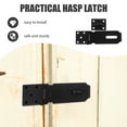 thumbnail image 4 of 2 Sets Hasp Latch Padlock Latch Barn Door Latch Fence Hinge Lock For Outdoor Gate, 4 of 8