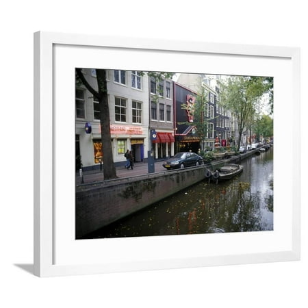 Red Light District Along One of the City Canals, Amsterdam, the Netherlands (Holland) Framed Print Wall Art By Richard