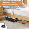 thumbnail image 2 of Under Bed Storage with Wheels, Upgraded Under Bed Rolling Storage with Lid, 4-Pack Bedroom Underbed Large Storage Cart with Lid for Clothes,Toy, Book, Blanket Black(24.4 x 16.5 x 7.3 in), 2 of 7