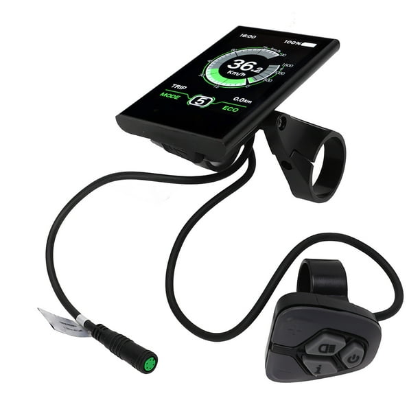 Panel de visualización de bicicleta eléctrica pantalla de bicicleta eléctrica de 35 pulgadas LCD de alta definición IP65 ABS resistente al agua con junta para reemplazo ANGGREK Otros