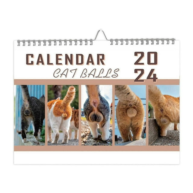 Lovely Cat Buttholes Calendar Home Furnishing Decoration Gift for Friends Family Neighbors