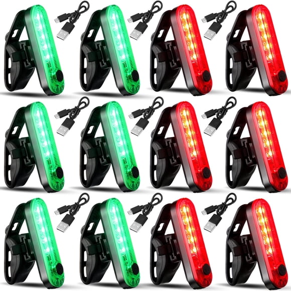 Luces de Navegación para Bote Treela USB Recargables Paquete de 12 en Rojo