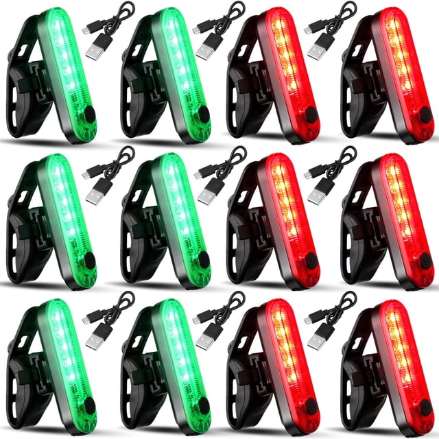 Luces de Navegación para Bote Treela USB Recargables Paquete de 12 en Rojo