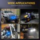 thumbnail image 3 of Motorcycle LED Driving Lights, 60W 6000K Super Bright Spotlights Waterproof Fog Lights for Cars Tractors Trucks ATVs SUVs Boats (Blue Light, 2 Pack), 3 of 5