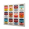 thumbnail image 2 of Designart "Pop art soup Collage III In Red and Blue"Milk Metal Wall Art Red Traditional Living Room Wall Art, 2 of 6