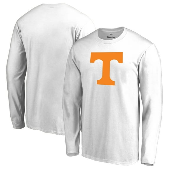 Men's White Tennessee Volunteers Primary Logo Long Sleeve T-Shirt