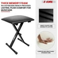 thumbnail image 5 of 5Core Keyboard Stand Adjustable z Style Piano Riser BLACK + Keyboard Piano Bench BLACK, 5 of 5