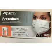 Crosstex GCPBLSF SecureFit Procedural Earloop Face Masks Fluid Resistant Blue 50/Bx