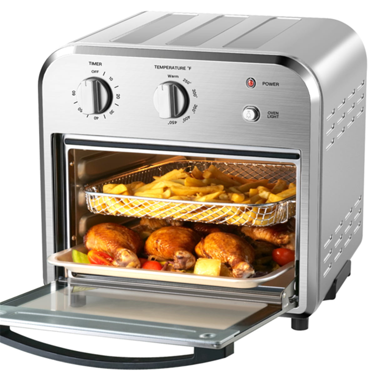 All In One Air Fryer Toaster Oven, 10.5 QT/10L 4 Slice Convection