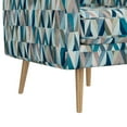 thumbnail image 6 of HL Home Furnishings Mid-Century Modern Armchair in Vibrant Multi-Blue Prism, 6 of 10