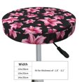 thumbnail image 4 of Hirioo Lilies Flowers for Round Bar Stool Seat Covers Washable Stool Cushion Slipcover Elastic Bar Chair Covers for 12-14 Inch Chair-12 inch, 4 of 7