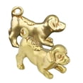 thumbnail image 3 of MLINS Golden Brass Dog Shape Charm for Decoration Lightweight DIY Keychain Pendant Accessories 2pcs, 3 of 8
