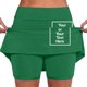 thumbnail image 5 of Falda pantalón de cintura media con bolsillos para mujer - Conjunto informal y deportivo de falda y pantalón corto, 5 of 6